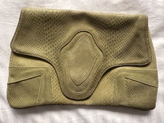 Like NEW! Green Suede Clutch purse Great Condition! 