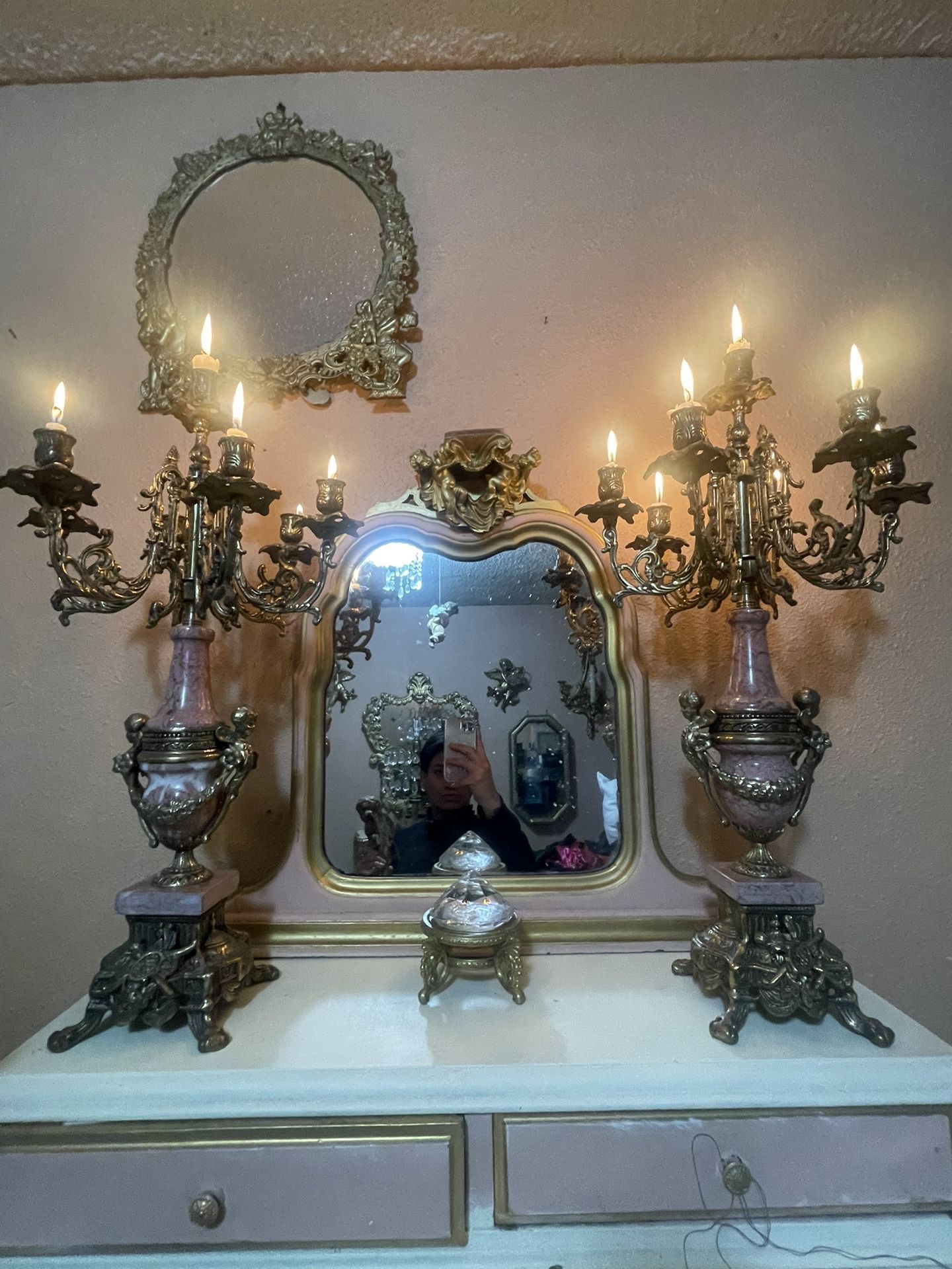 Price Is FIRM Beautiful Antique Ornate Candelabras