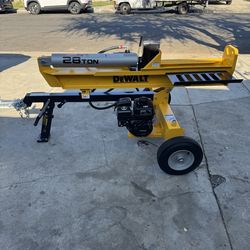 DEWALT 28 Ton 196cc 6.5HP Kohler Engine Horizontal/Vertical Full Beam Hydraulic Log Splitter, Auto Return/Integrated Log Cradle