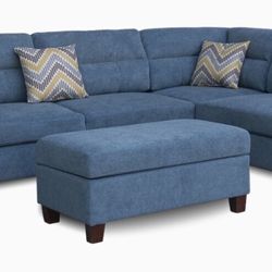 2PC Sectional with Free Ottoman
