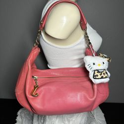 Vintage Y2K Juicy Couture Pink Leather Shoulder Bag