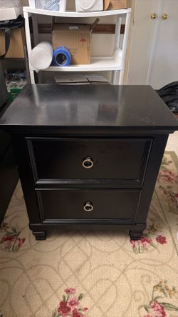 Black Nightstand Dresser Heavy Duty