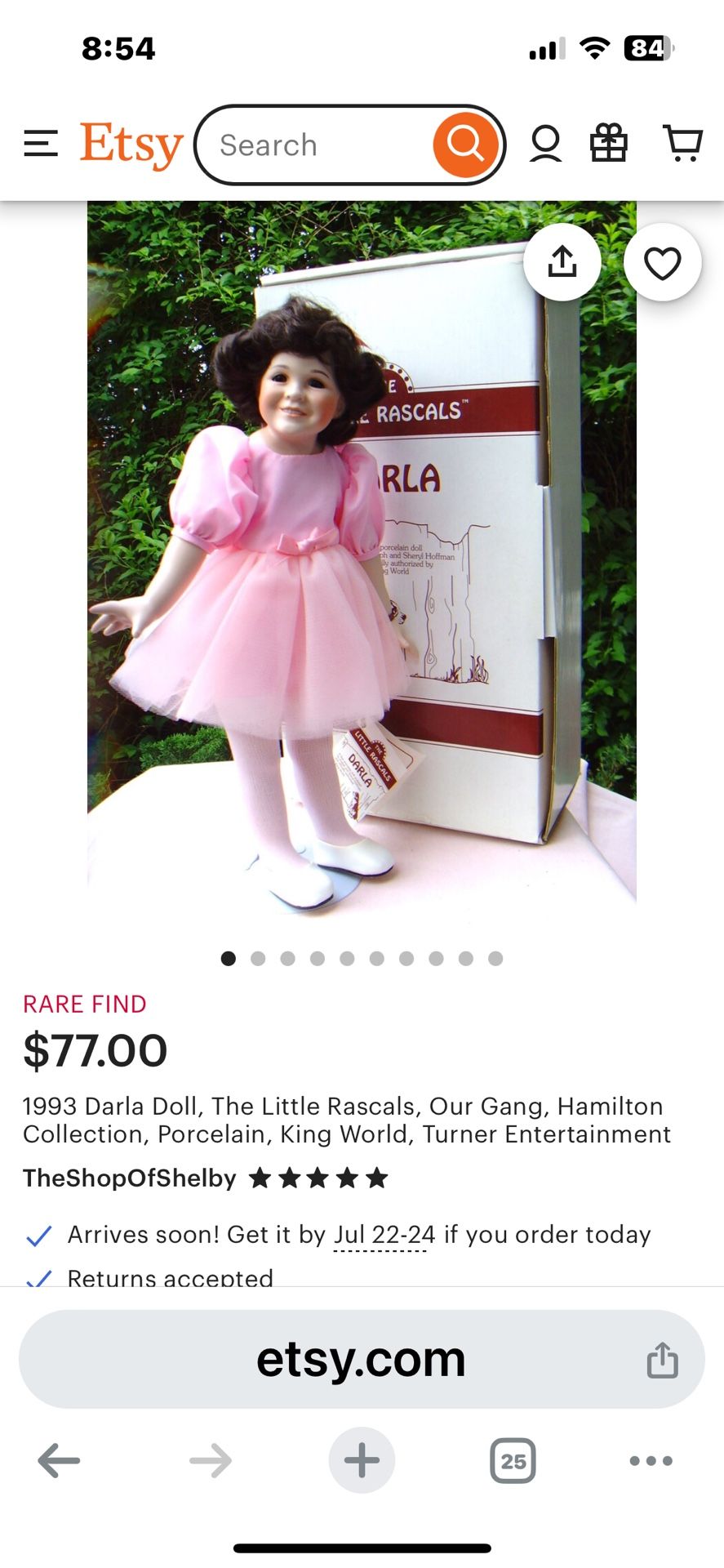 NEW VINTAGE SPANKY AND DARLA PORCELAIN DOLLS. ALL ORIGINAL BOXES AND PAPERS INCLUDED. GREAT COLLECTION. RETAIL $140!! BEST OFFER FOR THE PAIR 🔥🔥