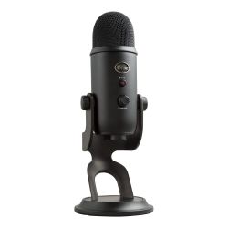 Logitech for Creators Blue Yeti USB Microphone for Gaming, Streaming, Podcasting, Twitch, YouTube, Discord, Recording for PC and Mac, 4 Polar Patterns