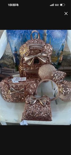 Disney Parks Exclusive - LoungefIy Mini Backpack - Rose Gold Set NWT Pick up location in the city of Pico Rivera