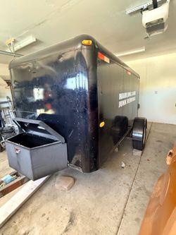 5x10 Enclosed Cargo Trailer | Single Axle | Good Work Trailer | Missing Rear Door