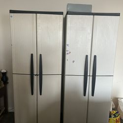 Plastic cabinet in good condition. Selling both for $170