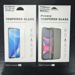 Screen protector tempered privacy/clear glass