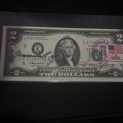 VINTAGE first DAY ISSUE $2 1976 W/ COURTESY AUTOGRAPHS and STAMPED Washington DC ON TWO DOLLAR BILL. 