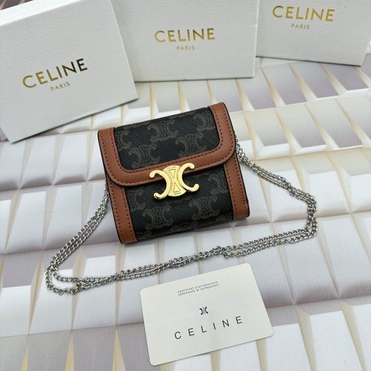 TRIOMPHE Small Embroidered Fabric Wallet🍒 🍒