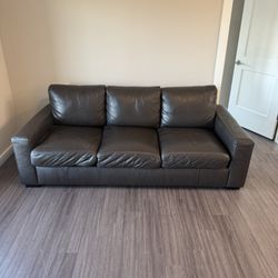 Brown Leather Couch Need out By 9/25