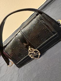 Juicy Couture Black Patent Monogram Handbag