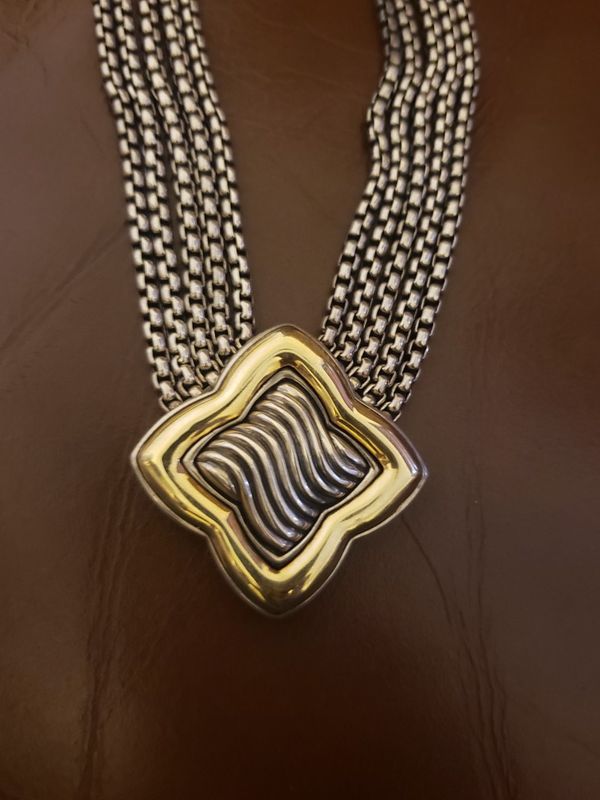 18kt Gold and Sterling Silver David Yurman Necklace