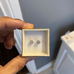 Vvs Moissinite Earrings (passes Diamond Tester) 