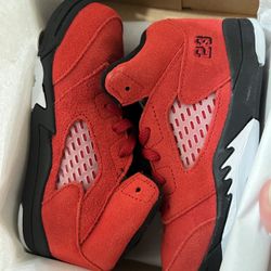 Retro 5 Raging Bull Red
