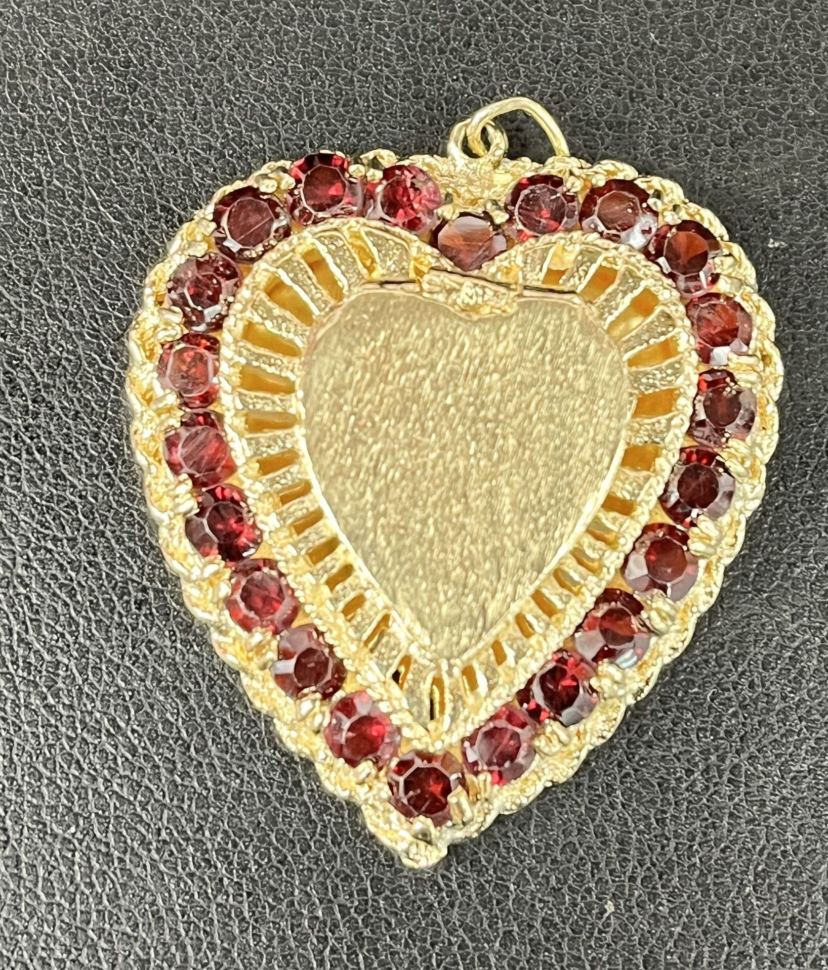 14KT YG HEART LOCKET PENDANT