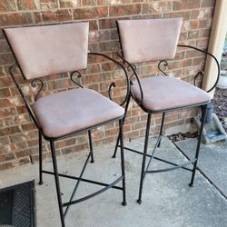 Pair Of Iron Bar Stools Chairs For $6
