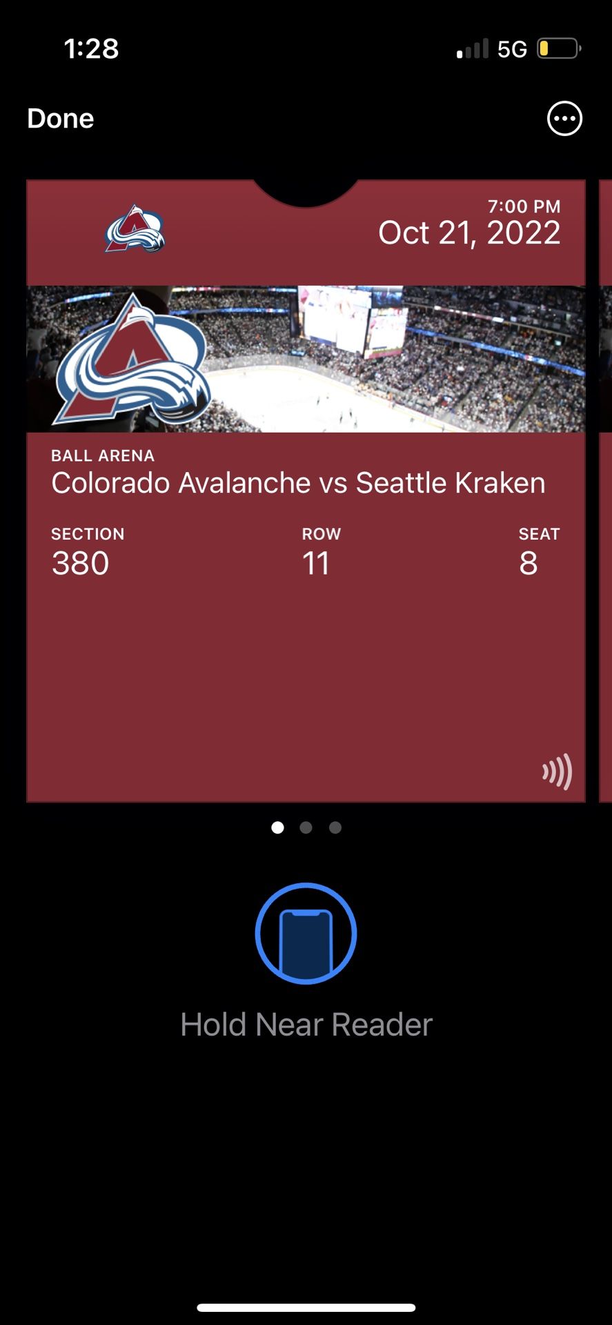 Colorado Avalanche vs Seattle Kraken 10/21 x 3 Tickets