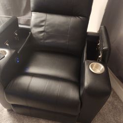 Power Theater Recliner with Table Tray 