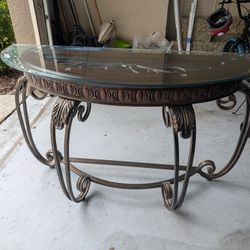 Glass Top Side Table