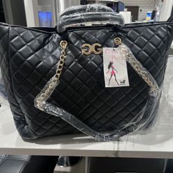 Gilda Paris Quilted Large Tote Bag