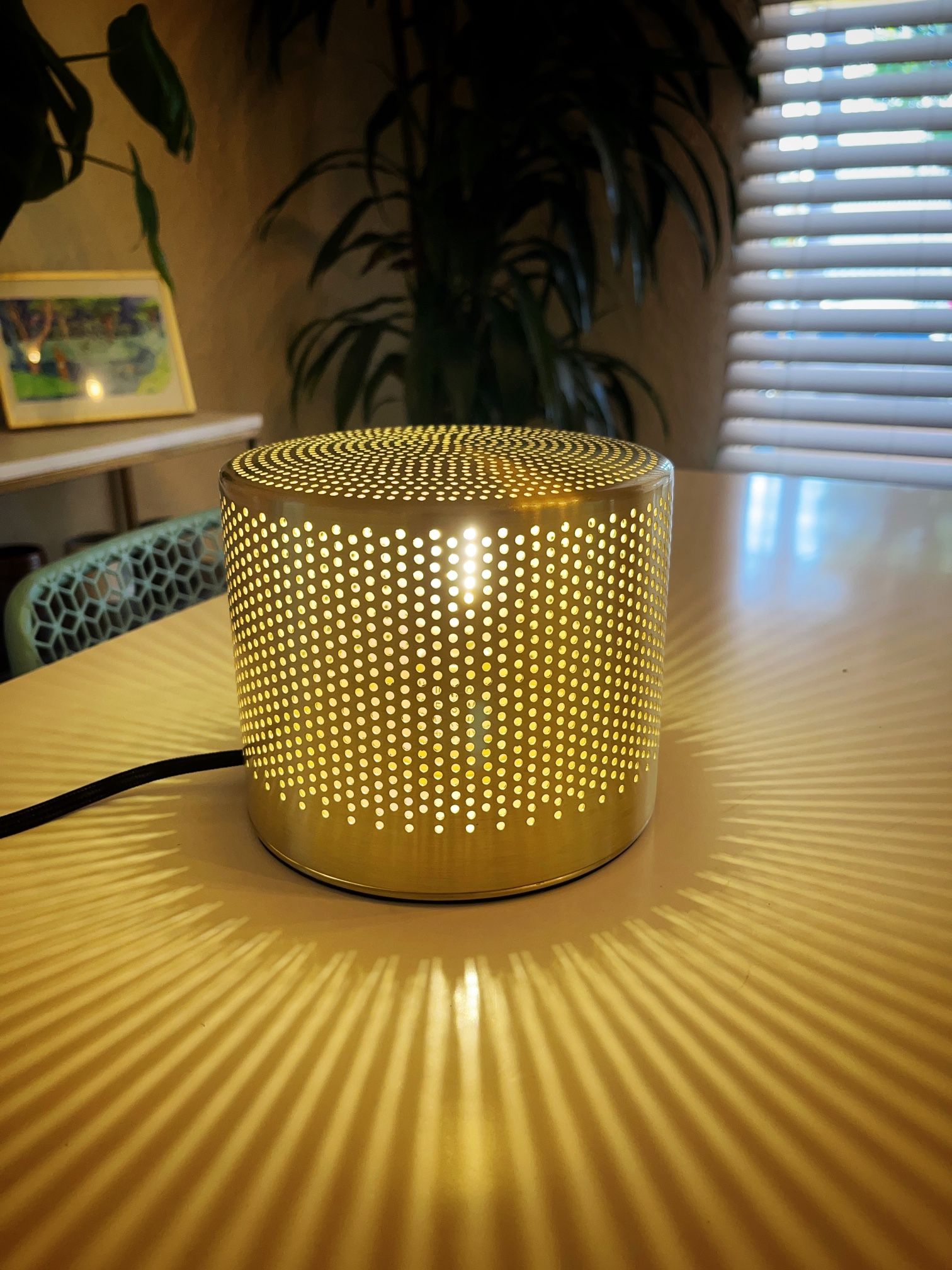 Article Perforate Brass Table Lamp
