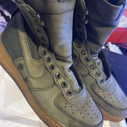 Nike SF Air Force 1 Boots – Olive Green, Size 8 (No Box/Laces)