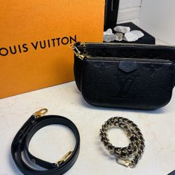 LOUIS VUITTON EMPREINTE MONOGRAM BLACK 100%authentic