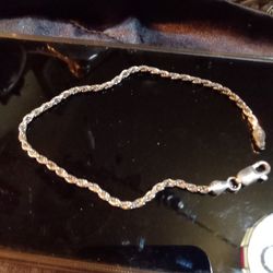 Pt,925 Sterling Silver Bracelet 8 Inc.