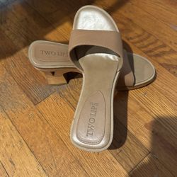 Vintage Two Lips Leather & Wooden Sandles Size 7M