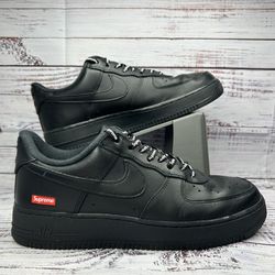 Nike Air Force 1 Low Supreme Black Sneakers Men’s Size 9.5