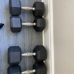 Rubber Dumbbells 2x40, 2x30, 140# Total
