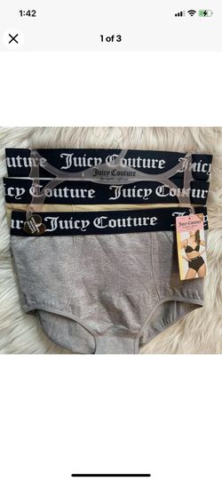 NEW JUICY COUTURE Size XL- 3PKE WIDE LOGO WAISTBAND SHAPING BRIEF PANTIES 