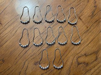 Set of 12 Roller Ball Shower Curtain Rings