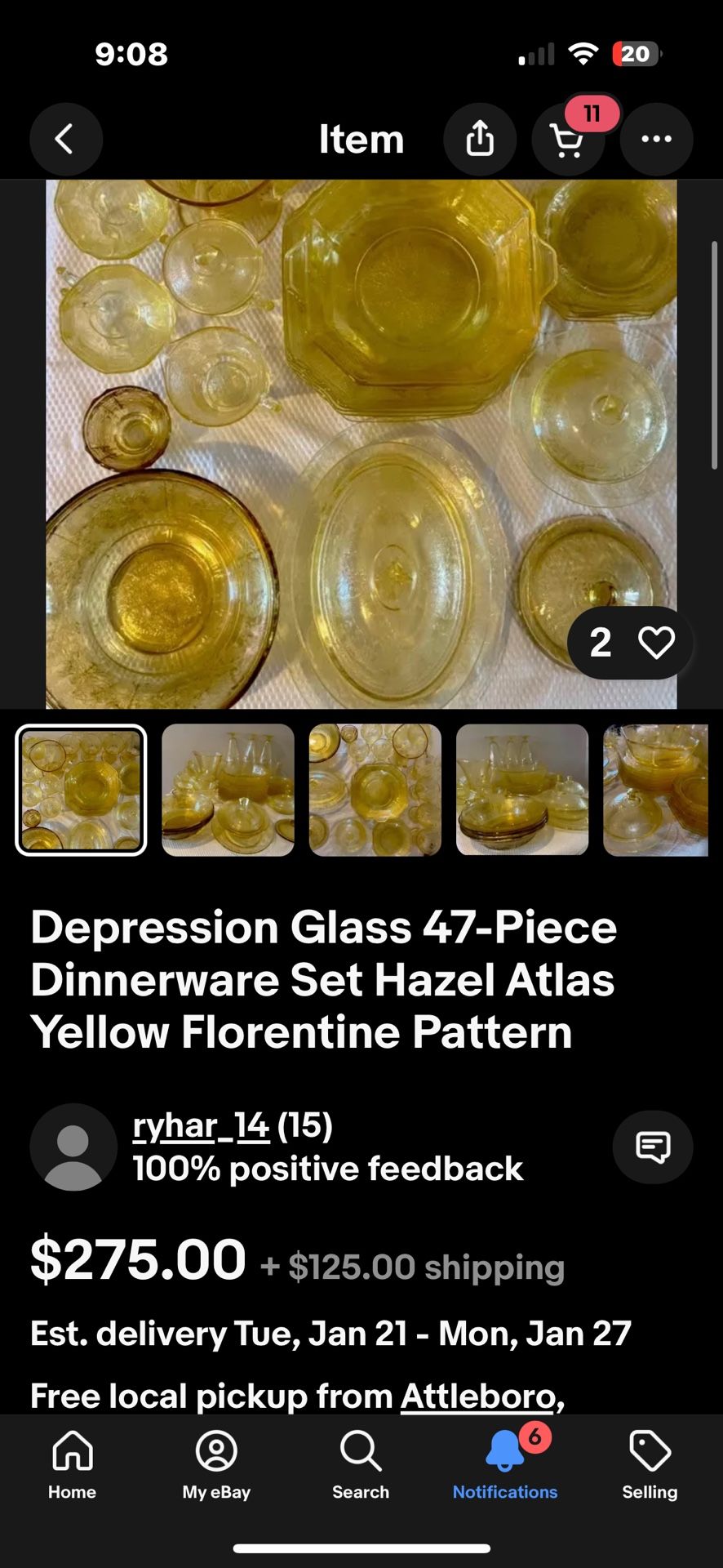 Antique Depression Glass Amber