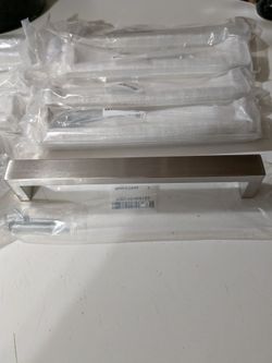 Brushed nickel cabinet pulls