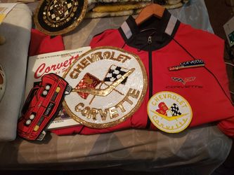 Corvette jacket large and book and patches