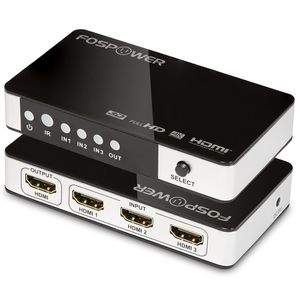 Photo FosPower HDMI Switch 3 Ports 3x1 HDMI Switcher Support Ultra HD 4K x 2K | MHL | 3D 1080p - Black/Silver