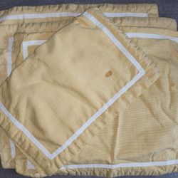 4 Yellow Placemats - One has stain