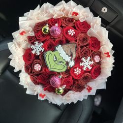 Grinch Christmas bouquet💌