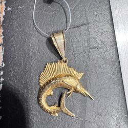 14k Marlin Pendant 