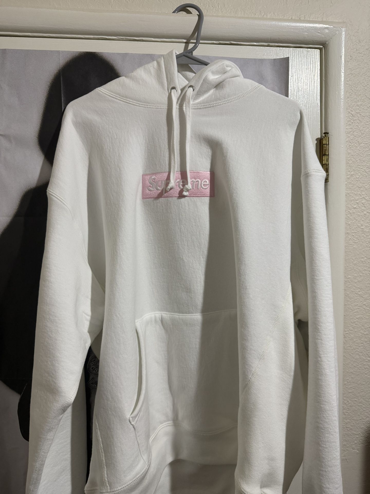 Supreme Box Logo White On Pink XL