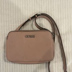 baby pink guess crossbody bag 