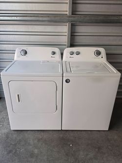 NICE AMANA WASHER AND ELECTRIC DRYER SET