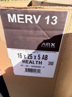 AirX MERV 13 HVAC filters, set of 2