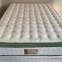 Queen Organic Elite Superior Hybrid Cool Gel Memory Foam Pillow Top 14inch Matres!