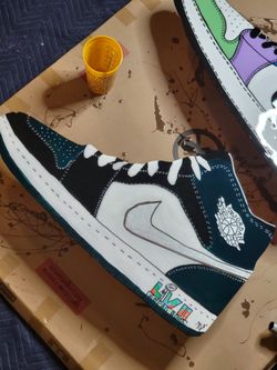 Eagles ART 🎨 JORDAN 1 SHOE SUPERBOWL 
