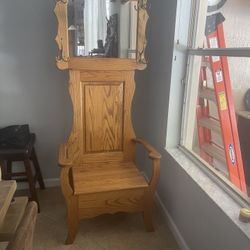 Oak Hall Tree With Storage