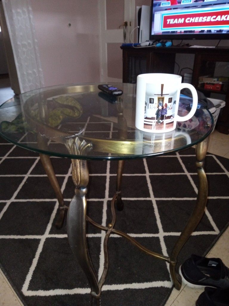 Glass. Coffee. Table And. Night. Too. Night. Stand