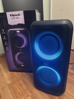 Klipsch GIG XXL Portable Rechargeable Bluetooth LED Party Speaker w/ Microphone